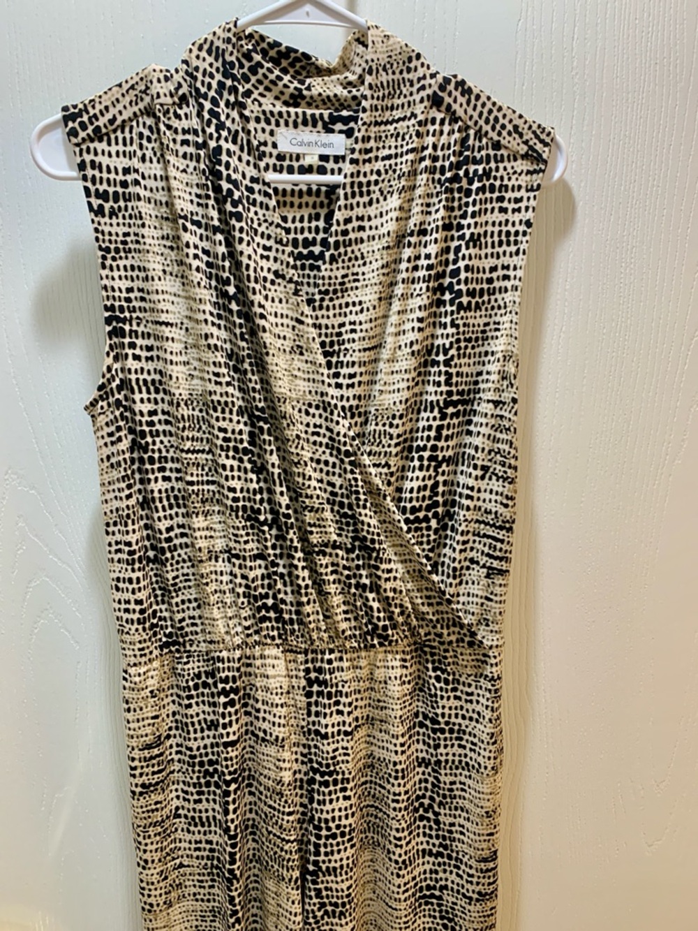 Calvin Klein Black and Cream Printed Jumpsuit